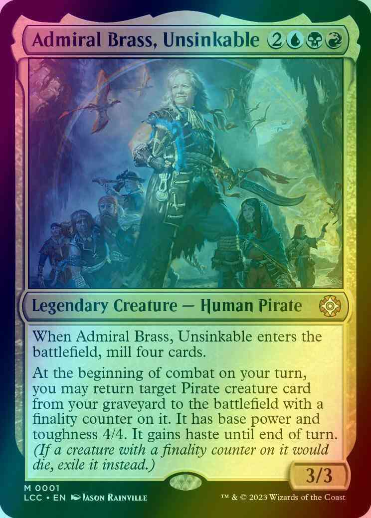 Admiral Brass, Unsinkable [1] [The Lost Caverns of Ixalan: Commander] [Foil]