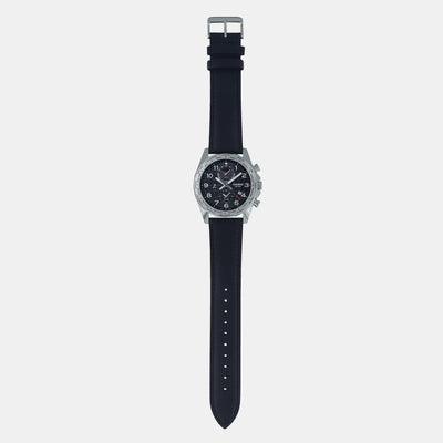 Enticer Men Quartz Black Dial Chronograph Leather Watch A2149