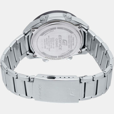 Edifice Men Quartz Black Dial Analog Stainless Steel Watch EX501