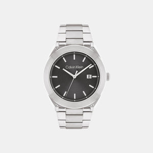 Casual Essentials Men Quartz Grey Dial Analog Stainless Steel Watch 25200196