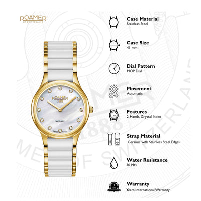 C-Line Women Quartz Silver Dial Analog Stainless Steel Watch 677855 48 29 60