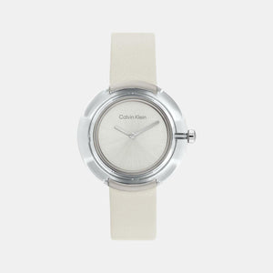 Circular Women Quartz White Dial Analog Leather Watch 25200019