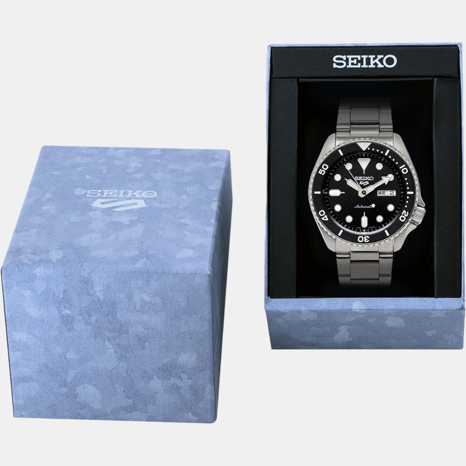 5 Sports Men Automatic Black Dial Analog Stainless Steel Watch SRPD55K1