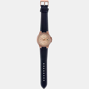 Enticer Men Quartz Rose Gold Dial Analog Leather Watch A1827
