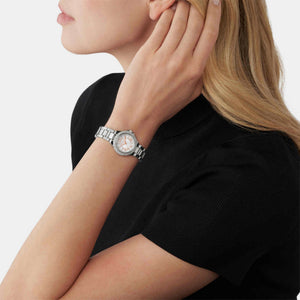 Camille Women Quartz White Dial Analog Stainless Steel Watch MK4698