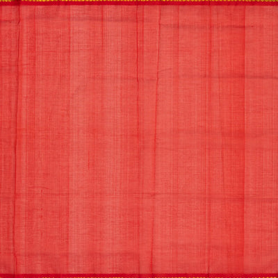 White Handloom Silk Cotton Saree With Checks