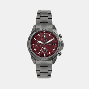 Bronson Men Quartz Smoke Dial Chronograph Stainless Steel Watch FS6017