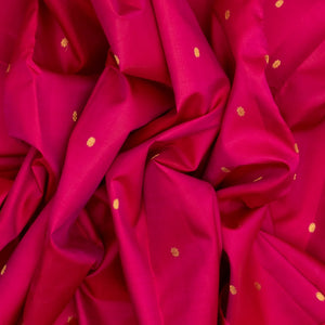 Pink Handloom Kanchipuram Silk Saree With Kamalam Buttas
