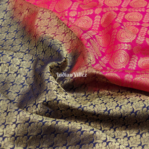 Rani Pink Pure Kanjivaram Silk Saree