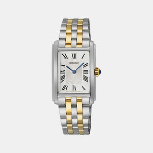 Dress Women Quartz White Dial Analog Stainless Steel Watch SWR087P1