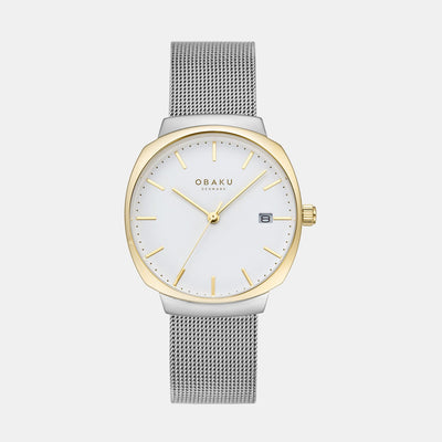 Felt Lille Women Quartz Silver Dial Analog Stainless Steel Watch V273LDFIMC