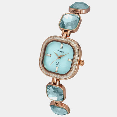 Fria Women Quartz Mother Of Pearl Dial Analog Brass Watch TWEL17100