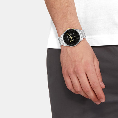 Ck Impressive Men Quartz Black Dial Chronograph Mesh Watch 25200296