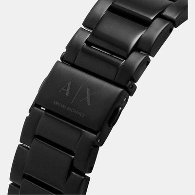 Hampton Men Quartz Black Dial Chronograph Stainless Steel Watch AX2429