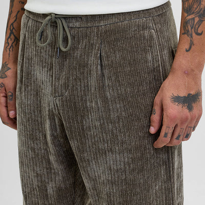 Olive Corduroy Relaxed Fit Trousers