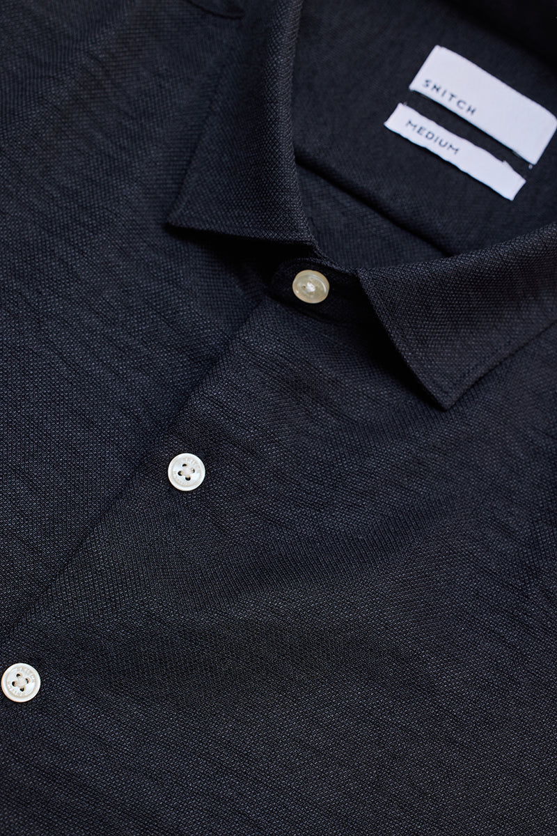 Black Textured Shirt