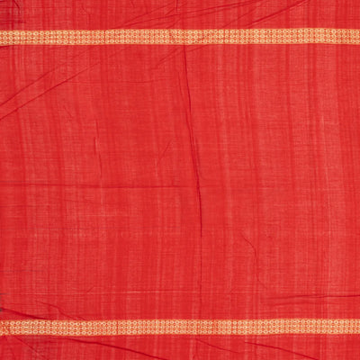 Violet Handloom Orissa Cotton Saree With Tie & Dye Tribal Motifs