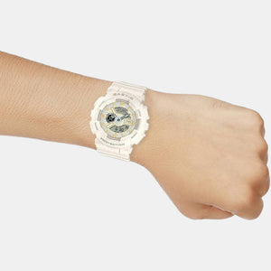 Baby-G Men Quartz White Dial Analog-Digital Resin Watch B228