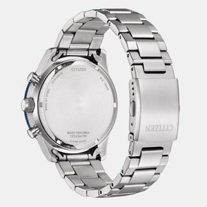 Eco-Drive Men Eco-Drive White Dial Chronograph Stainless Steel Watch CA4554-84H