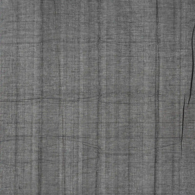 Black Handloom Kanchi Cotton Saree With Checks