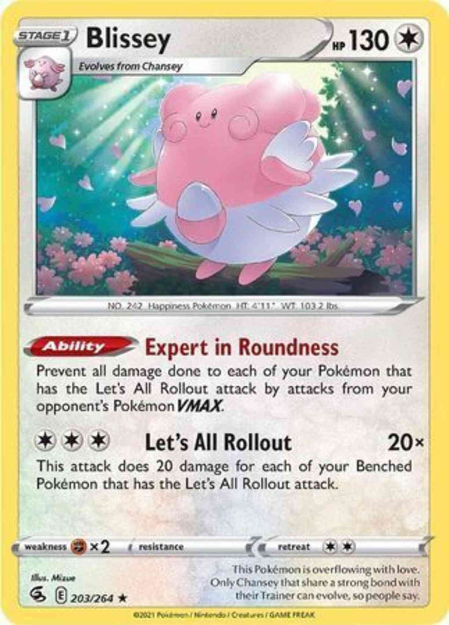 Blissey - 203/264 - Rare [SWSH8-203] [Non-Holo]