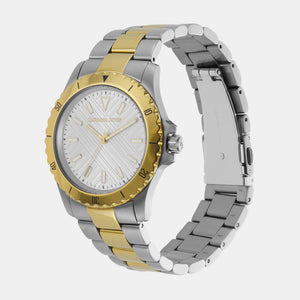 Everest Men Quartz Silver Dial Analog Stainless Steel Watch MK9141
