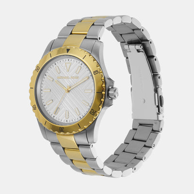 Everest Men Quartz Silver Dial Analog Stainless Steel Watch MK9141