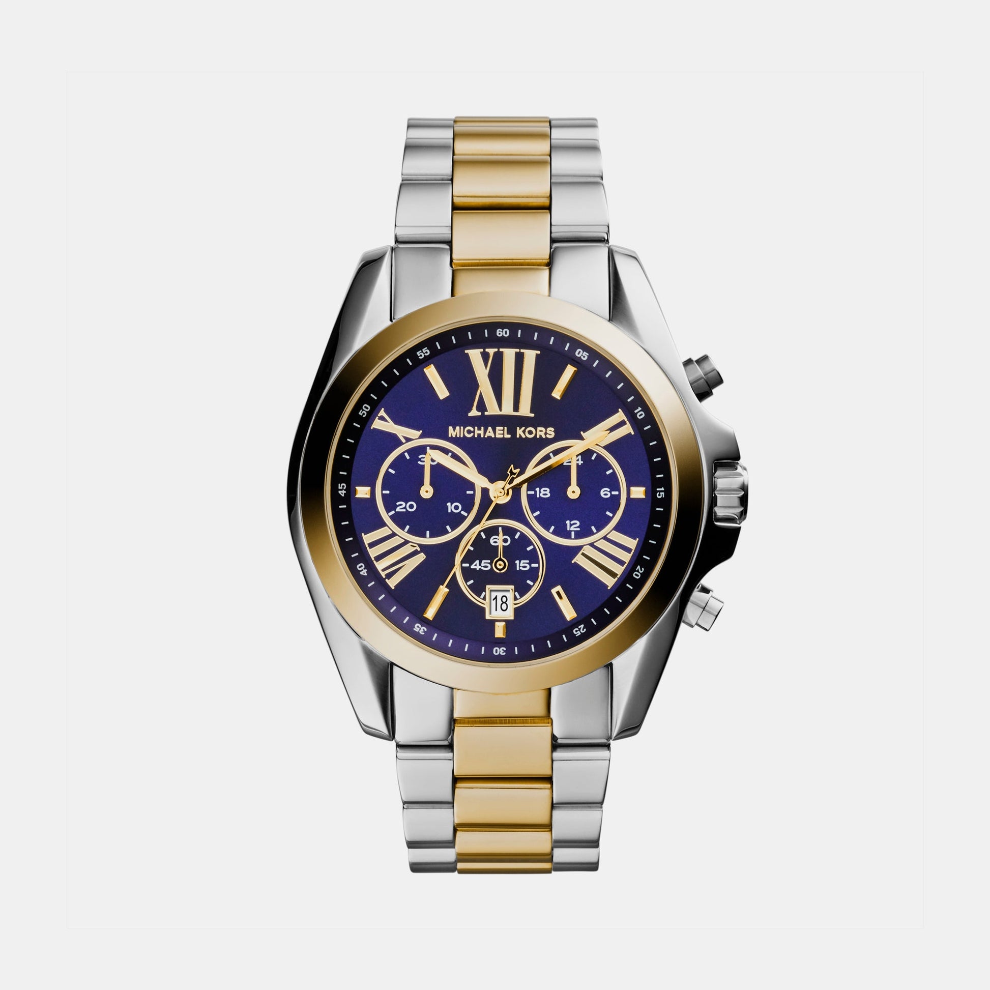 Bradshaw Women Quartz Blue Dial Chronograph Stainless Steel Watch MK5976