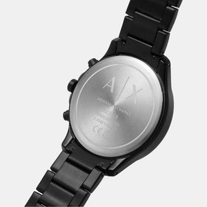 Hampton Men Quartz Black Dial Chronograph Stainless Steel Watch AX2429
