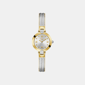 Fusion Bangle Cable Women Quartz Silver Dial Analog Stainless Steel Watch Z09002L1MF