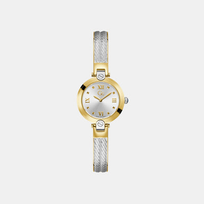 Fusion Bangle Cable Women Quartz Silver Dial Analog Stainless Steel Watch Z09002L1MF