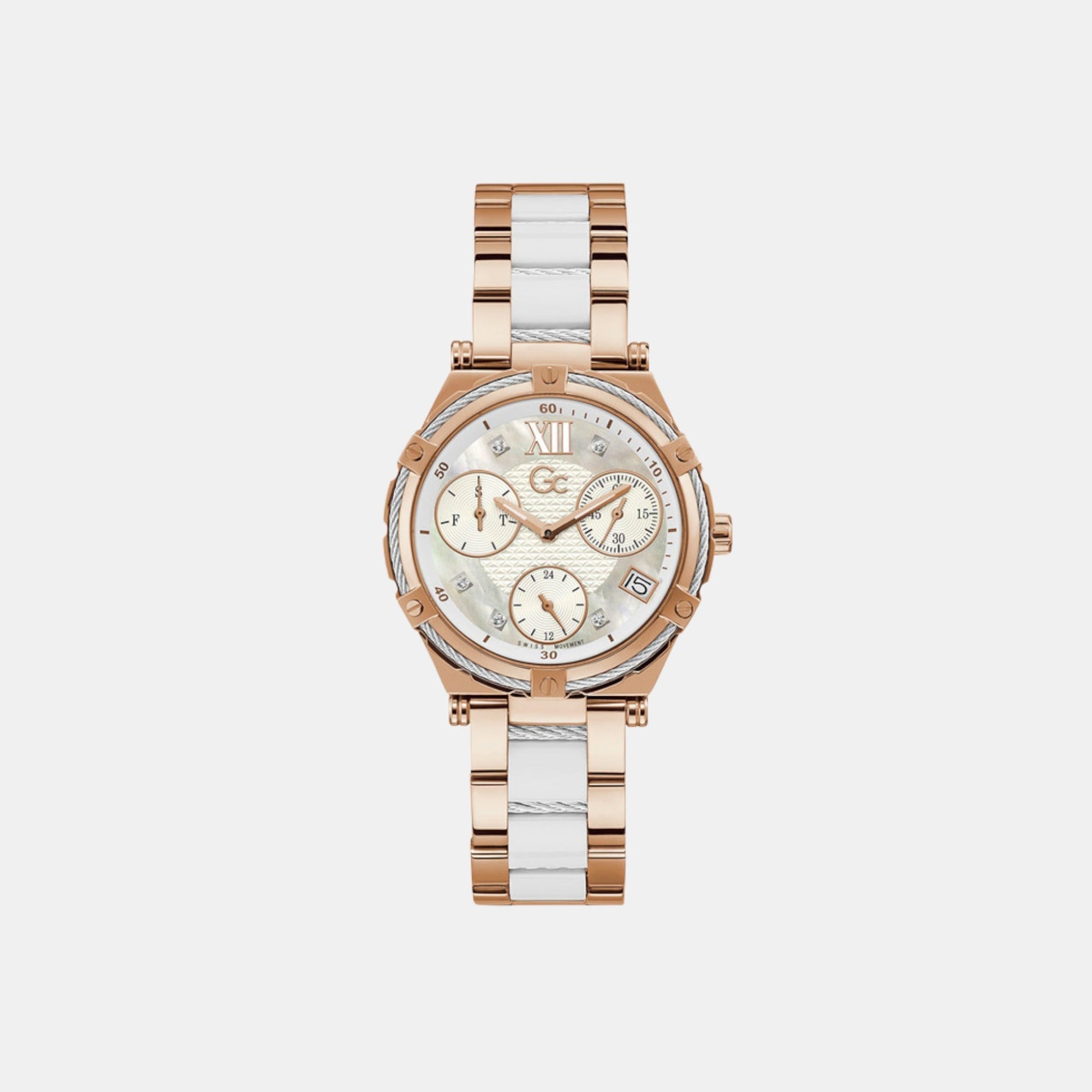 CableSport Women Quartz Two Tone Dial Chronograph Stainless Steel Watch Y87002L1MF