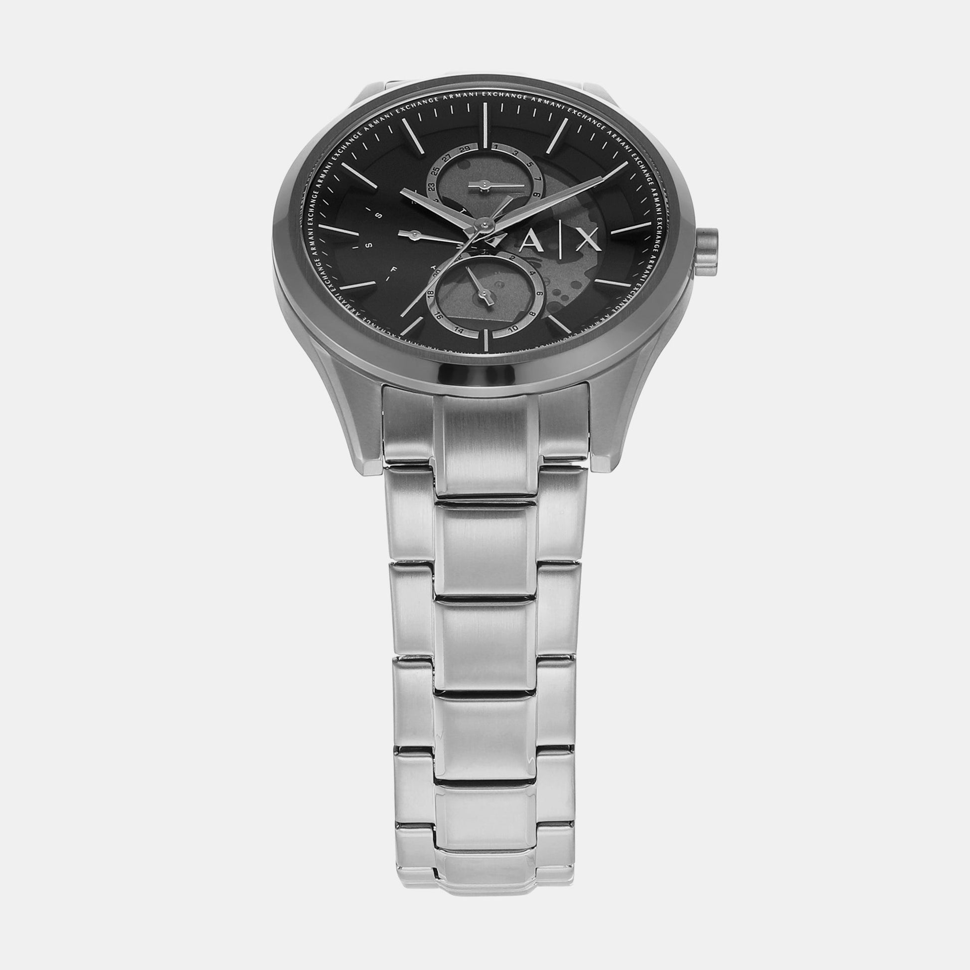Dante Men Quartz Black Dial Chronograph Stainless Steel Watch AX1873