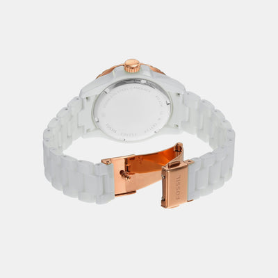 Fb-01 Women Quartz Silver Dial Analog Ceramic Watch CE1129