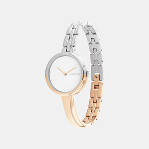 Bangled Women Quartz Silver Dial Analog Stainless Steel Watch 25200281