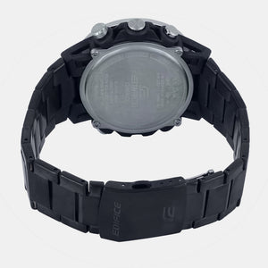 Edifice Men Quartz Black Dial Analog-Digital Stainless Steel Watch ED576
