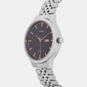 Classics Men Quartz Black Dial Analog Stainless Steel Watch TW0TG7500
