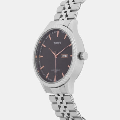 Classics Men Quartz Black Dial Analog Stainless Steel Watch TW0TG7500
