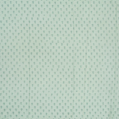 Light Blue Woven Jaipur Cotton Saree With Printed Floral Motifs