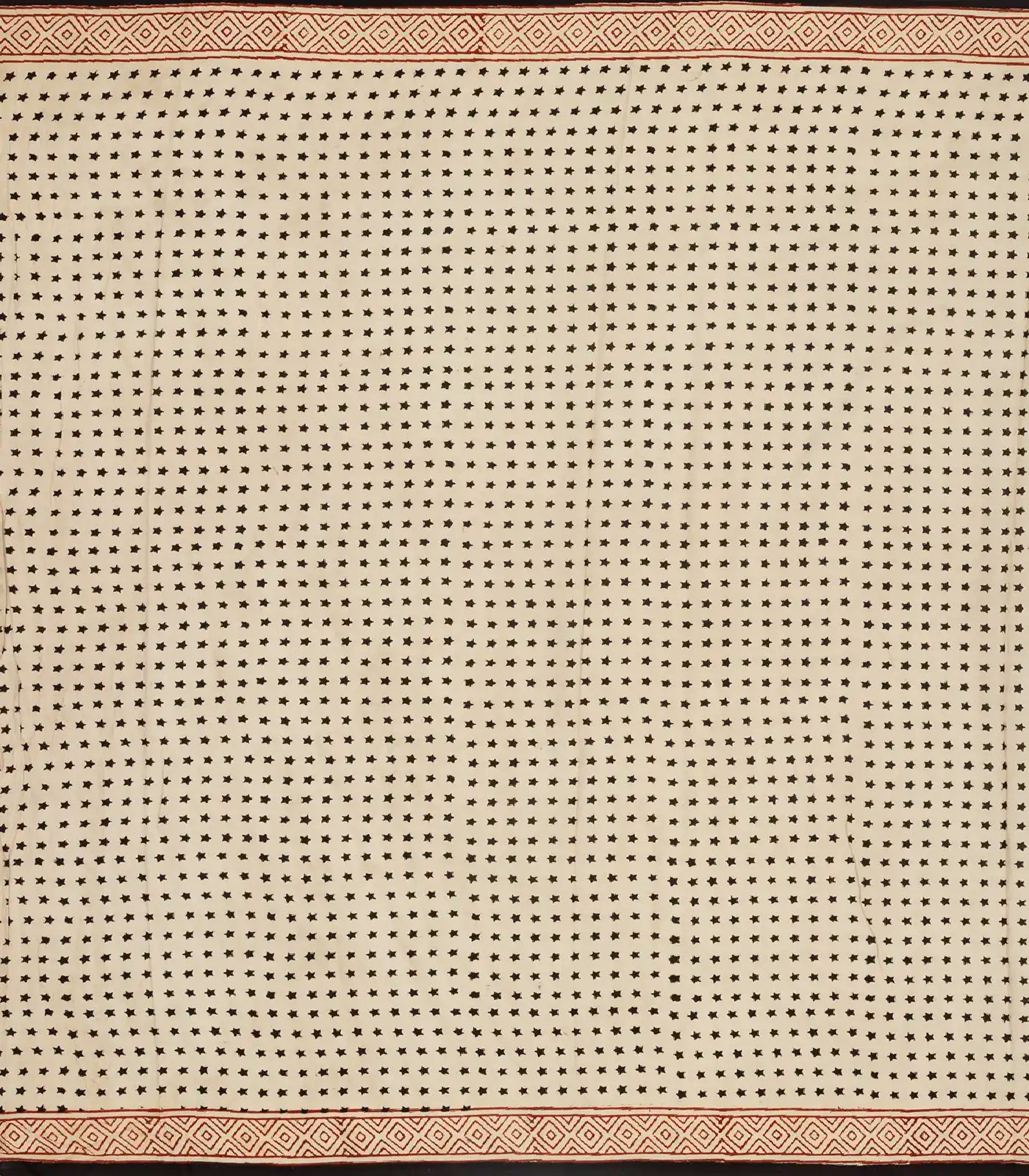 Black Woven Jaipur Cotton Saree Printed With Cream Mango Motifs