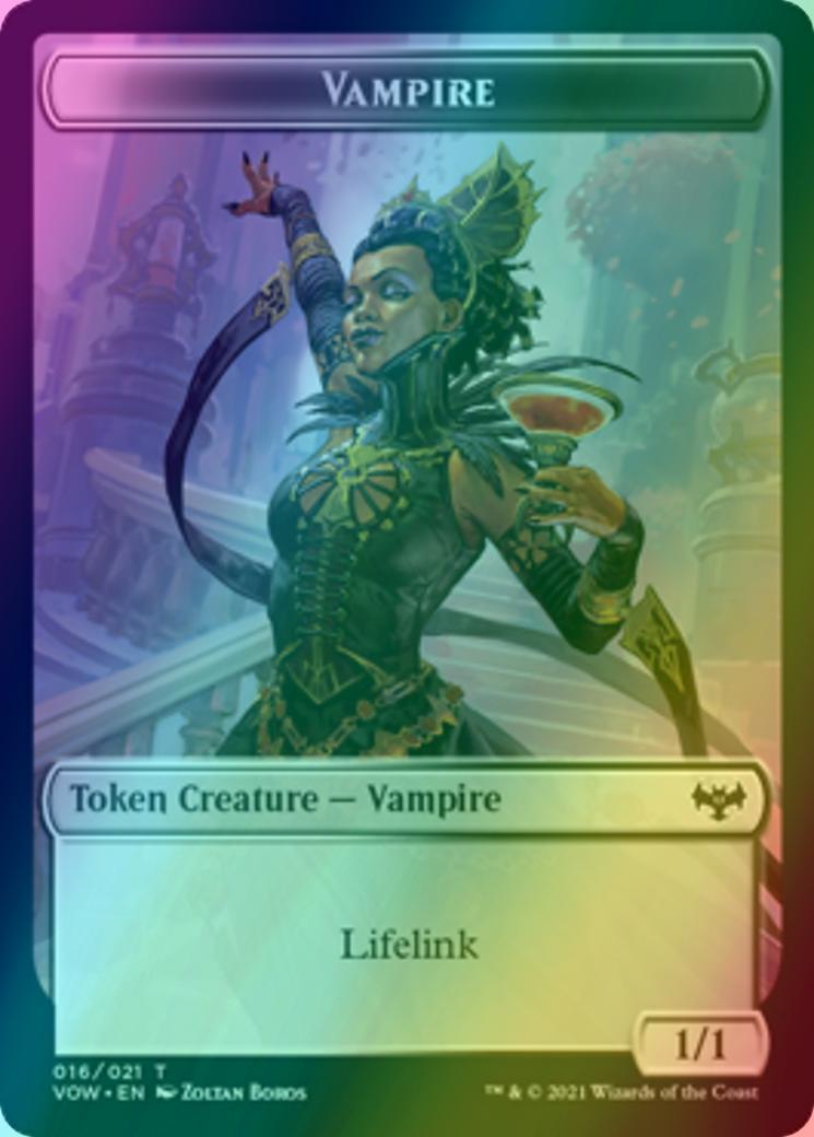 Blood Token (17) // Vampire Token (16) [Innistrad: Crimson Vow: Tokens] [Foil]
