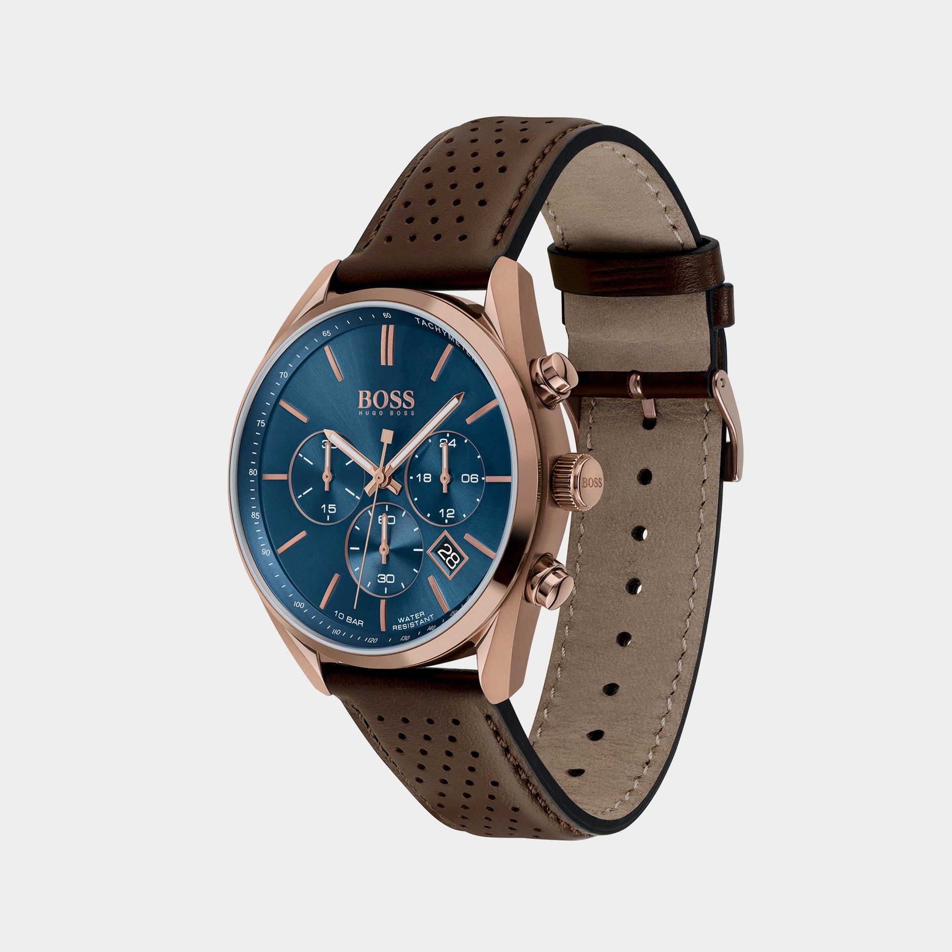 Champion Men Quartz Blue Dial Chronograph Leather Watch 1513817