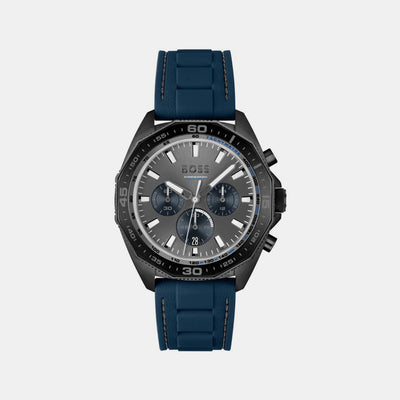 Energy Men Quartz Black Dial Chronograph Silicone Watch 1513972