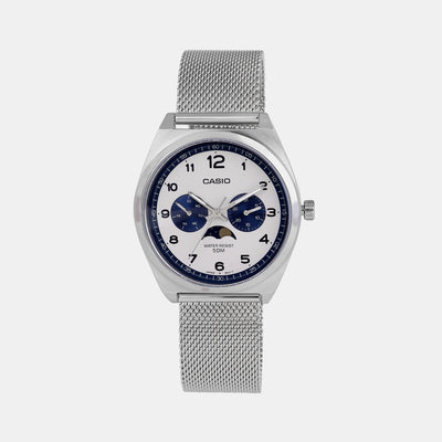 Enticer Men Quartz White Dial Chronograph Stainless Steel Watch A2180