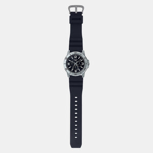 Enticer Men Quartz Black Dial Chronograph Resin Watch A2143