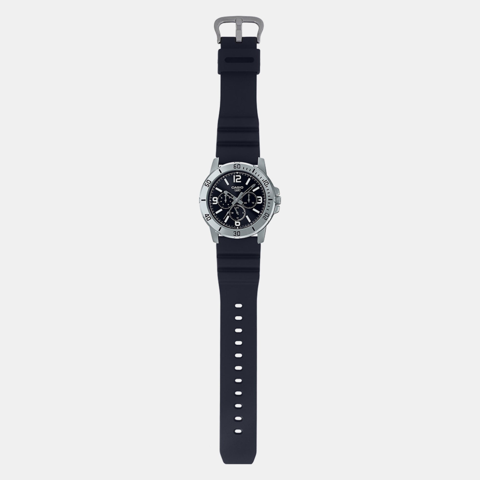Enticer Men Quartz Black Dial Chronograph Resin Watch A2143