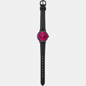 Enticer Women Quartz Pink Dial Analog Leather Watch A2003