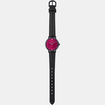 Enticer Women Quartz Pink Dial Analog Leather Watch A2003