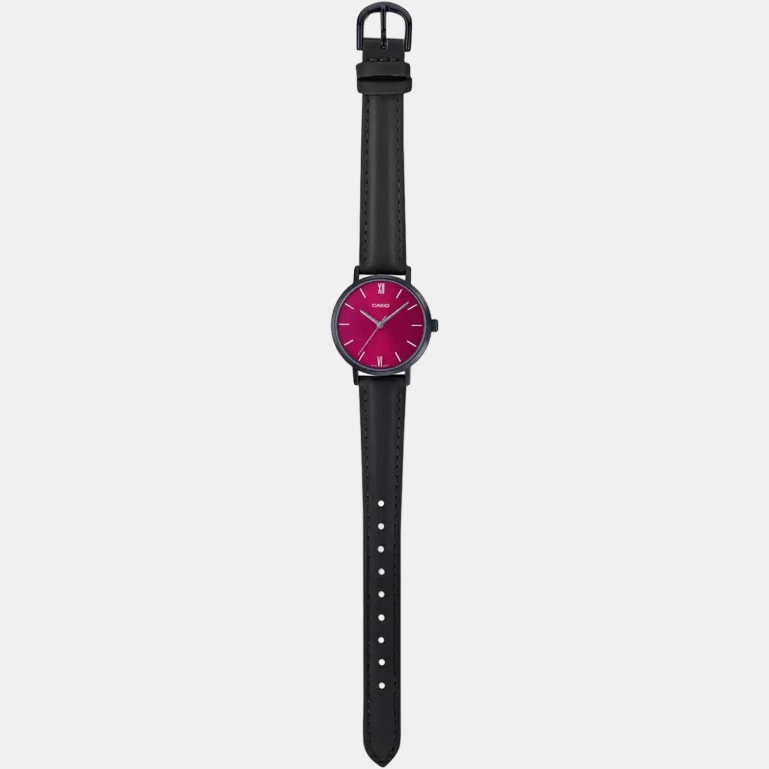 Enticer Women Quartz Pink Dial Analog Leather Watch A2003