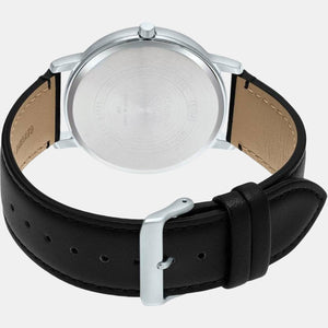 Enticer Men Quartz Black Dial Analog Leather Watch A2055